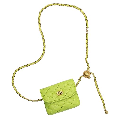 Handtasche Damen Klein Umhängetasche Schultertasche Leder Crossbody mit Verstellbarem Gürtel Kette Gesteppt Mädchen Reisen von YAMEIZE