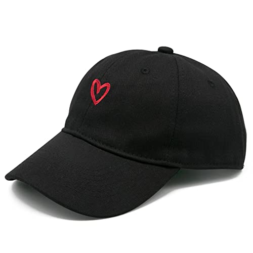 Verstellbare Baseballkappe für Herren und Damen, Baumwolle, Sport-Golfhut, Sonnenhaube mit Pferdeschwanz-Loch, Schwarz #2, Einheitsgr��e von YAMEIZE