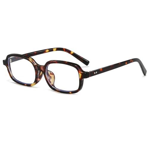 YAMEIZE Anti Blaulicht Computer Brille für Damen Blaulichtfilter Retro Rechteck Klein Rahmen Blaulichtfilter Anti Blaulicht Brille Computerbrille Lesebrille von YAMEIZE