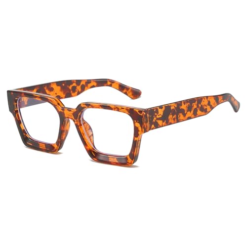 YAMEIZE Blaulichtfilter Brille für Damen Herren Quadrat Blaulichtfilter Brille Computerbrille Anti Blaulicht Brille Blendfrei Überanstrengung der Augen von YAMEIZE