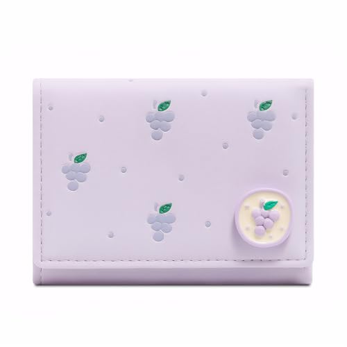 YAMEIZE Geldbeutel Damen Klein Geldbörse Portemonnaie Süße Dreifach Gefaltete Geldbörse PU Leder Portemonnee Kartenhalter Münzbörsen Mädchen von YAMEIZE