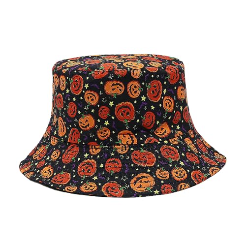 YAMEIZE Halloween Lustig Eimer Hut für - Damen Herren Trendy Festival Reversible Double-Side Fisherman Party Bucket Hat Sonne Hut Strand Outdoor YAMEIZE Halloween Lustig Eimer Hut für - Damen Herren Trendy Festival Reversible Double-Side Fisherman Party Bucket Hat Sonne Hut Strand Outdoor von YAMEIZE