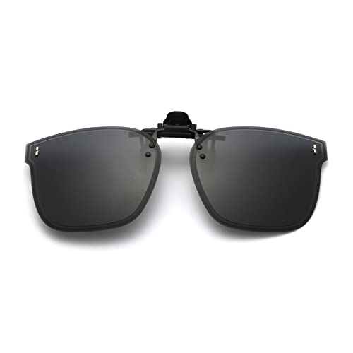 YAMEIZE Mode Polarisierte Rechteckige Clip-On-Sonnenbrille für Damen und Herren Flip up UV-400-Schutz Anti-Glare Brille dieFreien fährt von YAMEIZE