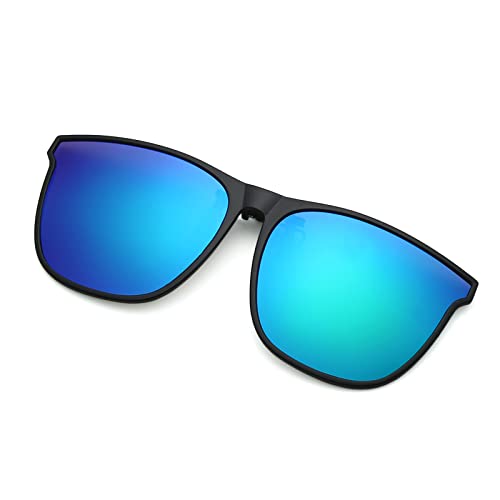 YAMEIZE Modische polarisierte Clip-On-Sonnenbrille für Männer und Frauen UV400-Schutz Flip-Up-Brille im Freien (Grün) von YAMEIZE