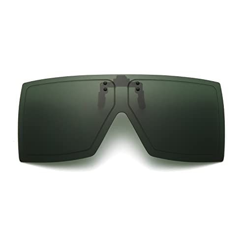 YAMEIZE Oversized Polarisierte Mode Sonnenbrille zum Clip on Protection UV für Damen Herren Brille Trendy Flip up Sonnenbrille de Conduite à la Mode von YAMEIZE