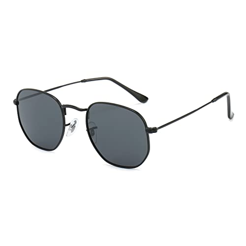 YAMEIZE Polarisierte Runde Irregular Metallrahmen Rahmenlose - Sonnenbrille für Damen Herren Trendy UV400 Brille Klassische Rahmenlose Sonnenbrille Fahren von YAMEIZE