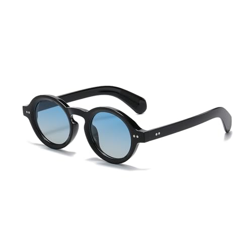 YAMEIZE Vintage Sonnenbrille Polarisierte Runde Klassische Retro Kleine Sonnenbrille für Damen Herren Dicke Runde Brille UV400 Schutz von YAMEIZE