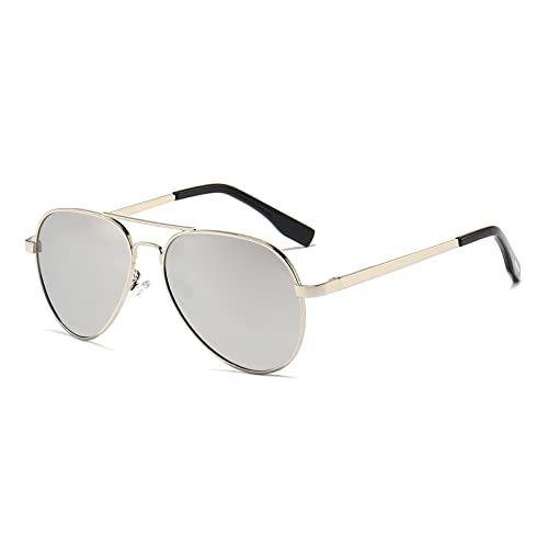 YAMEIZE Polarisierte Trendy Kinder Oval Metall Rahmen - Sonnenbrille für Jungen Mädchen Teenager UV400 Schutz Unisex Mode Randlos Metall Kinderschirm Cute Kinder Brille Outdoor von YAMEIZE