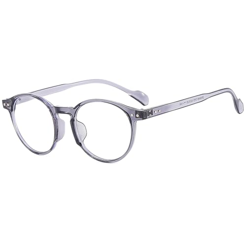 YAMEIZE Runde Blaulichtfilter Brille für Damen Herren Ovale Blaulichtfilter Computerbrille Leicht Rundrahmen Retro Anti Blaulicht Brille Überanstrengung der Augen von YAMEIZE