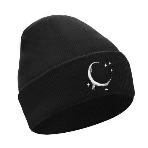 YAMEIZE Stilvolle Beanie Strick Mützen für - Damen Herren Slouchy Strick Mütze Winter Gothic Skull Cap Warme Mütze Outdoor von YAMEIZE