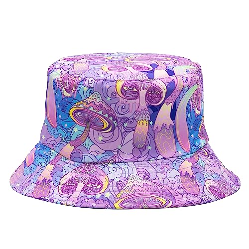 YAMEIZE Trendy Pilz Sommer Eimer Hut - für Damen Herren Teens Bucket Hat Reversible Double Side Fischer Stilvolle Sonnenhut Fischerhüte Wandern Strand Klettern Outdoor von YAMEIZE