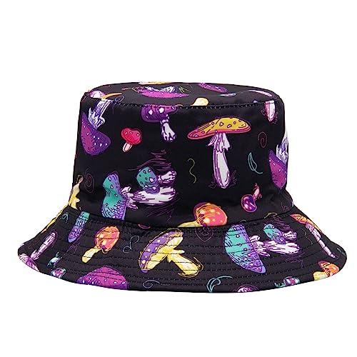 YAMEIZE Trendy Pilz Sommer Eimer Hut - für Damen Herren Teens Bucket Hat Reversible Double Side Fischer Stilvolle Sonnenhut Fischerhüte Wandern Strand Klettern Outdoor von YAMEIZE