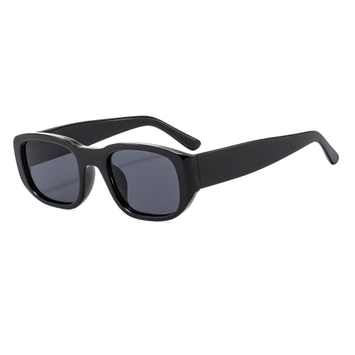 YAMEIZE Trendy Rechteck Klassische Sonnenbrille für - Damen Herren Vintage Platz 90s Brille Fahren Outdoor von YAMEIZE