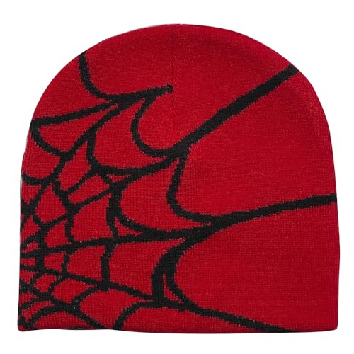 YAMEIZE Trendy Y2K Web Strickmützen für Damen Herren Beanie Mütze Web Soft Slouchy Knitted Hut Winter Skull Cap Outdoor von YAMEIZE