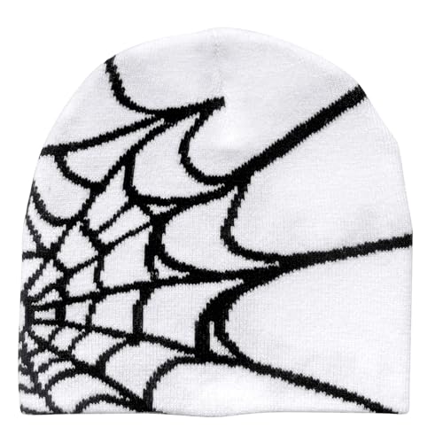 YAMEIZE Trendy Y2K Web Strickmützen für Damen Herren Beanie Mütze Web Soft Slouchy Knitted Hut Winter Skull Cap Outdoor von YAMEIZE