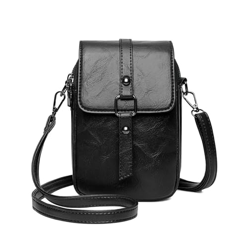 YAMEIZE Umhängetasche Damen Klein Handytasche Leder Geldbörse Cross Body Schultertasche Brieftasche Kleine Umhängetasche Tasche mit Verstellbar Abnehmbar Schultergurt von YAMEIZE