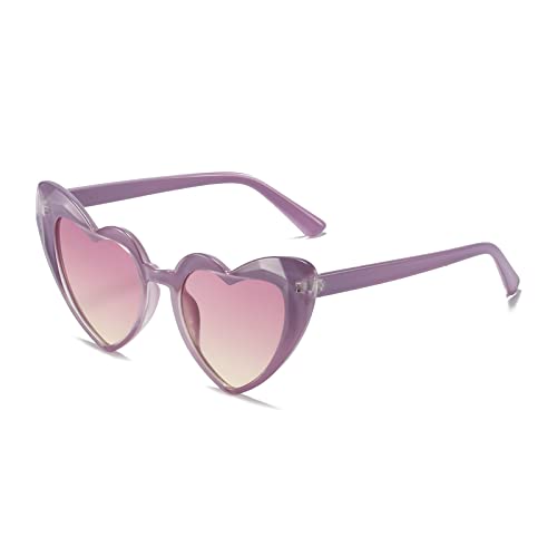 YAMEIZE Vintage Love Heart Sonnenbrille für Damen Herzförmige UV400 Schutzbrille Party Fancy Outdoor von YAMEIZE