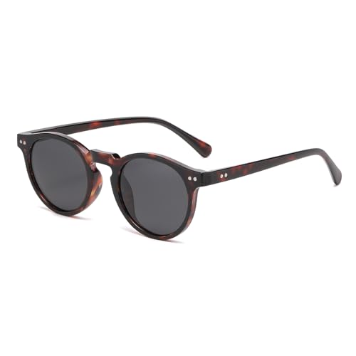 YAMEIZE Vintage Polarisierte Kleine Runde Sonnenbrille - für Damen Herren Klassischer Stil Runde Brille UV400 Schutz Fahren im Freien von YAMEIZE