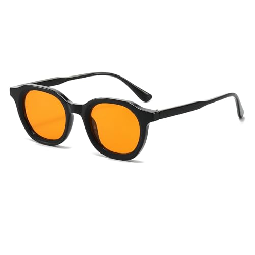 YAMEIZE Vintage Sonnenbrille Runde für Damen Herren-Retro Kleine Klassische Sonnenbrille Rund Schmales Brille UV400 Schutz von YAMEIZE