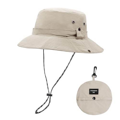 YAMEIZE Waterproof UPF50+Eimer Hut String - für Damen Herren Safari Hut UV-Schutz mit Adjustable Riemen Fischerhut String Hiking von YAMEIZE