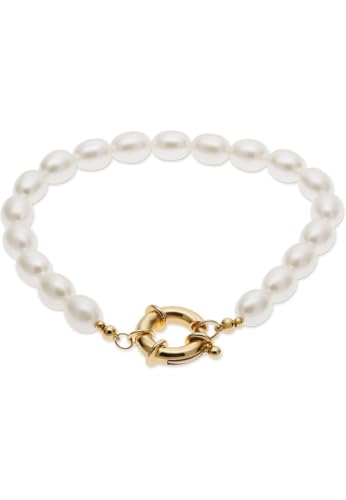 YAMOKO Damen-Armband 585er Gelbgold Süßwasserperle One Size 89092795 von YAMOKO
