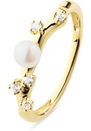 YAMOKO Damen-Damenring 585er Gelbgold 1 Süßwasserperle 50, Gelbgold 32029819 von YAMOKO