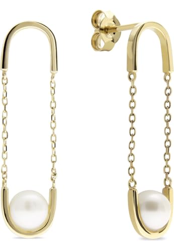 YAMOKO Damen-Ohrstecker 585er Gelbgold Süßwasserperle One Size 89206611 von YAMOKO