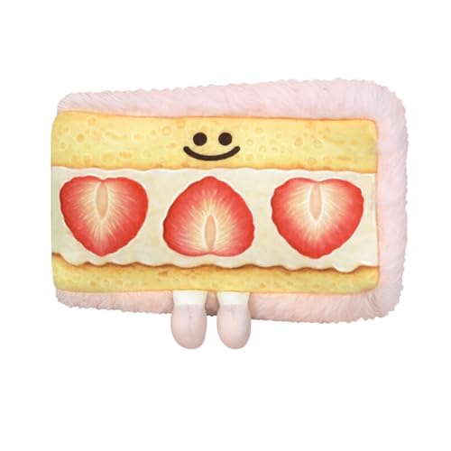 YAMSLAM 1 x Federmäppchen mit großem Fassungsvermögen, Erdbeer-Sandwich-Federmäppchen, Schreibtisch-Organizer, Brot, kreatives Federmäppchen, a1, A von YAMSLAM