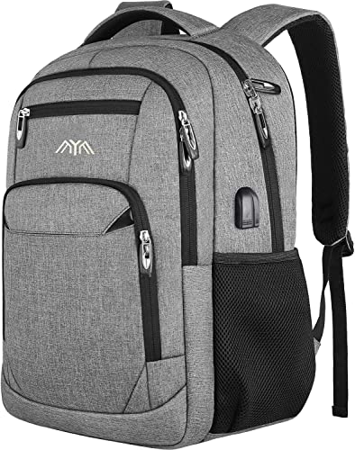 Schulrucksack Jungen Mädchen Teenager, Rucksack Schule Laptop Rucksack für Herren Damen Daypacks für 15.6 Zoll Laptop Business Rucksack mit USB Ladeanschluss von YAMTION