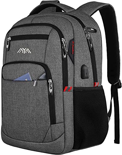 Schulrucksack Jungen Mädchen Teenager, Rucksack Schule Laptop Rucksack für Herren Damen Daypacks für 15.6 Zoll Laptop Business Rucksack mit USB Ladeanschluss 35L von YAMTION