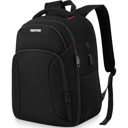 YAMTION Großer Reiserucksack mit Laptopfach,TSA-freundlicher Laptop-Rucksack mit USB-Ladeanschluss,Laptoptasche für 18.4-Zoll-Notebook,Business-Arbeitsrucksack für Männer und Frauen Reise,Schwarz YAMTION Großer Reiserucksack mit Laptopfach,TSA-freundlicher Laptop-Rucksack mit USB-Ladeanschluss,Laptoptasche für 18.4-Zoll-Notebook,Business-Arbeitsrucksack für Männer und Frauen Reise,Schwarz von YAMTION