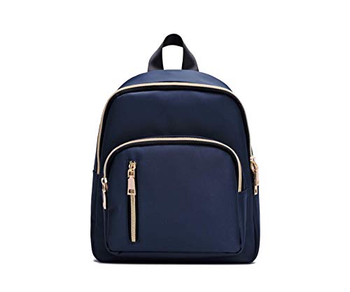 YANAIER Damen Rucksack Klein Daypacks Wasserdichte Nylon Schulrucksack Casual Umhängetasche Rucksacktasche Tagesrucksack Rucksäcke für Damen Mädchen Marine von YANAIER