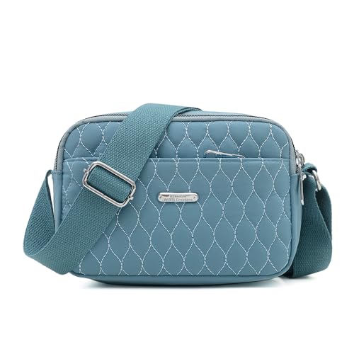YANAIER Handtasche Damen Umhängetasche Kleine Tasche Schultertasche Frauen Kleine GeldböRse Brieftasche Mode Damentaschen (Himmelblau-2) von YANAIER
