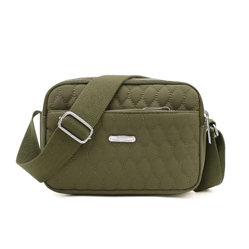 YANAIER Handtasche Damen Umhängetasche Kleine Tasche Schultertasche Frauen Kleine GeldböRse Brieftasche Mode Damentaschen Armeegrün-2 von YANAIER