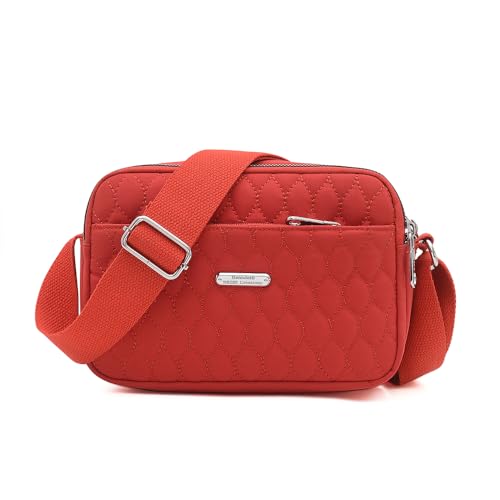 YANAIER Handtasche Damen Umhängetasche Kleine Tasche Schultertasche Frauen Kleine GeldböRse Brieftasche Mode Damentaschen (Rot-2) von YANAIER