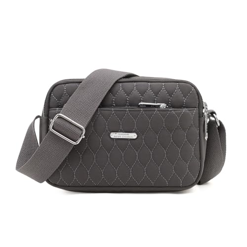 YANAIER Handtasche Damen Umhängetasche Kleine Tasche Schultertasche Frauen Kleine GeldböRse Brieftasche Mode Damentaschen Grau-2 von YANAIER