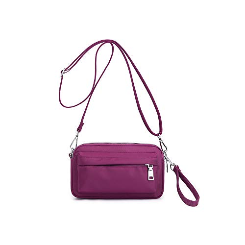 YANAIER Handy Schultertasche Damen Kleine Tasche Umhängetasche Crossbody Handytasche Phone Bag für Frauen Mädchen Lila von YANAIER