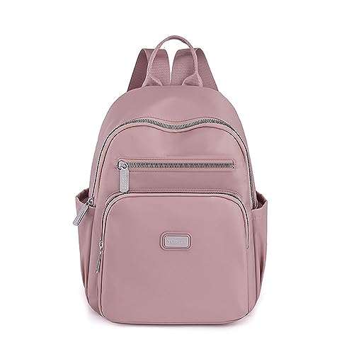 Kleine Rucksack Für Damen Mädchen Nylon Wasserdicht Lässiger Tagesrucksack Schultaschen Anti Diebstahl Taro lila von YANAIER