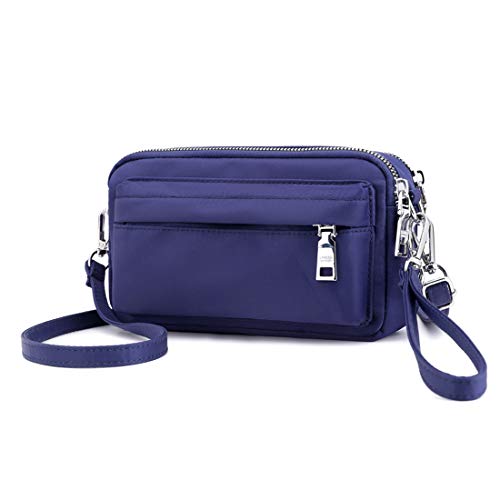 YANAIER Handy Schultertasche Damen Kleine Tasche Umhängetasche Crossbody Handytasche Phone Bag für Frauen Mädchen Dunkelblau von YANAIER