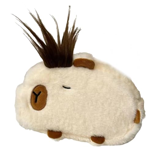 YANBOYI Lovely Capybaras Robustes Plüsch-Federmäppchen, weiches Mehrzweckfach, Organizer für Schule und Reisen, cremefarben von YANBOYI