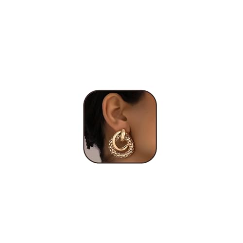 Chunky Gold Earrings for Women Trendy 14K Gold Knot Statement Earrings Geometric Dangle Drop Earrings Hypoallergenic Jewelry Gifts Chunky Gold Earrings for Women Trendy 14K Gold Knot Statement Earrings Geometric Dangle Drop Earrings Hypoallergenic Jewelry Gifts von YANCHUN