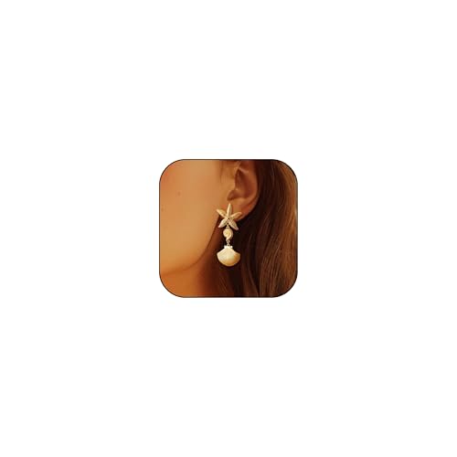 Starfish Earrings Gold Sea Shell Earrings for Women Beach Jewelry Conch Dangle Earrings Summer Outfits for Women von YANCHUN