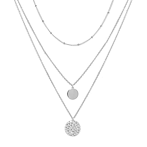 YANCHUN Layered Necklaces for Women Dainty Charm Stacked Necklace Gold/Silver Beaded Bar Cion Chains Trendy Layering Chokers Statement Boho Beach Jewelry Gold Necklace Stack von YANCHUN