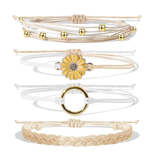 YANCHUN String-Armbänder für Damen, trendiges Geschenk, Freundschaftsarmbänder, wasserdicht, Sommer-Fußkettchen, Outfits, verstellbare Wellen, Surfer, Strand, Armband, Schmuck, Geschenke, Schnur, Kein von YANCHUN