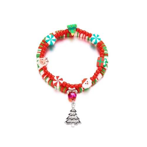 YANCHUN Weihnachten Armband für Frauen Weihnachten Perlen Armbänder Schneeflocke Weihnachtsbaum Charme Armbänder geschichtet Weihnachten Armbänder Weihnachtsschmuck Geschenk für Freunde von YANCHUN