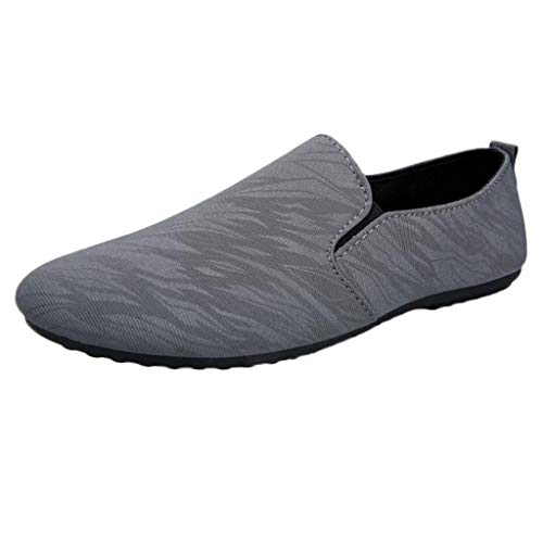Halbschuhe Herren Schwarz Slip On Loafer Round Toe Tanzschuhe Einfarbig Bootsschuhe Leicht Mittelalter Sneaker Atmungsaktiv Sommerschuhe Bequeme Freizeitschuhe Für Breite Füße Gr.39-44 von YANFJHV