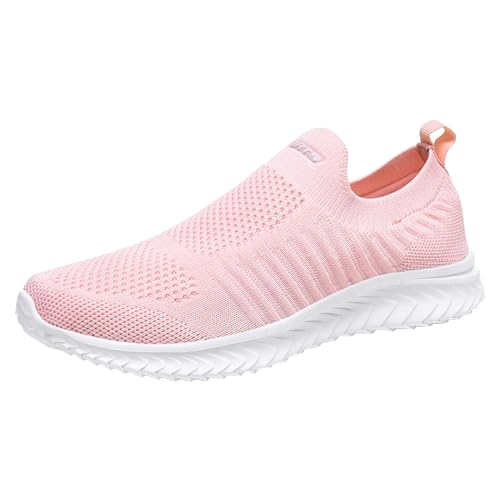 YANFJHV Atmungsaktive Sport-Freizeitschuhe für Herren und Damen, leichte Walk-Lauf-Sneaker Schuhe Herren Schwarz 39 (Pink, 46) von YANFJHV