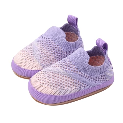 YANFJHV Baby Sandalen Frühling Kinderschuhe Gummisohle Mesh rutschfeste Atmungsaktive Babyschuhe und Mädchen Baby rutschfeste Kleinkindschuhe Freizeitsandalen Elefanten Schuhe (Purple, 22 Infant) von YANFJHV
