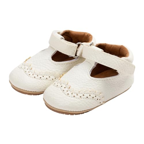 YANFJHV Baby-Sandalen Frühling und Baby Kleinkind Schuhe Spitze Schuhe Weiche Gummisohle Rutschfeste Babyschuhe Casual Sandalen Sneaker Mädchen (White, 20 Infant) von YANFJHV
