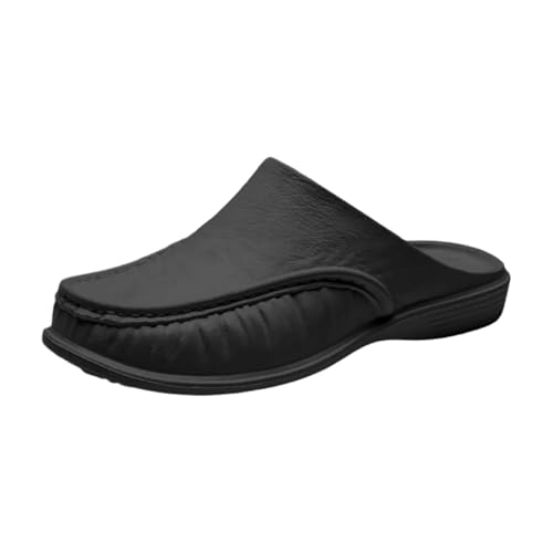YANFJHV Clogs Herren 43 Übergrößen Hausschuhe Weicher Sohle Pantoletten Geschlossen Schlupfschuhe Slip On Sandalen Orthopädische Pantoffelen Plateau Leicht Barfussschuhe Für Breite Füße Gr.40-47 von YANFJHV